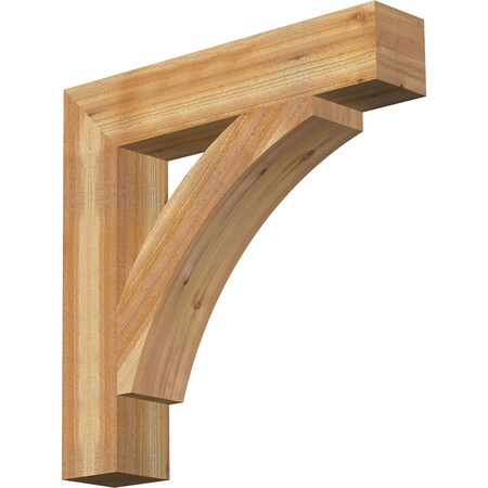 Thorton Block Rough Sawn Bracket, Western Red Cedar, 6"W x 32"D x 32"H